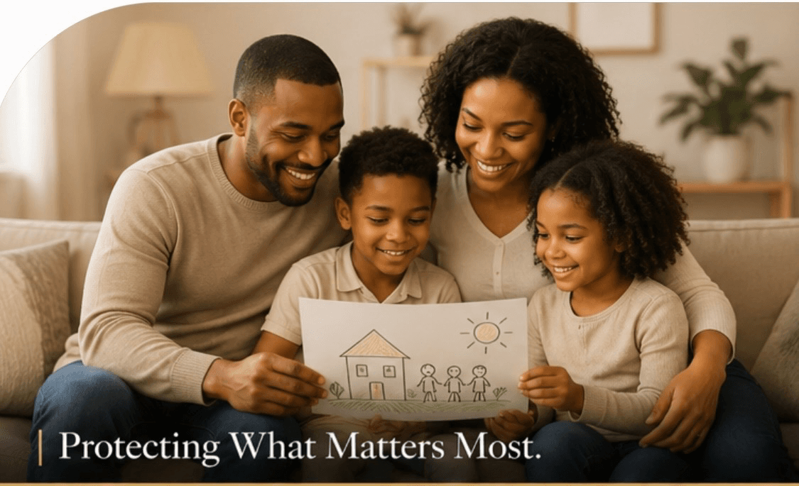 Family reviewing their protection plan together — Protecting What Matters Most